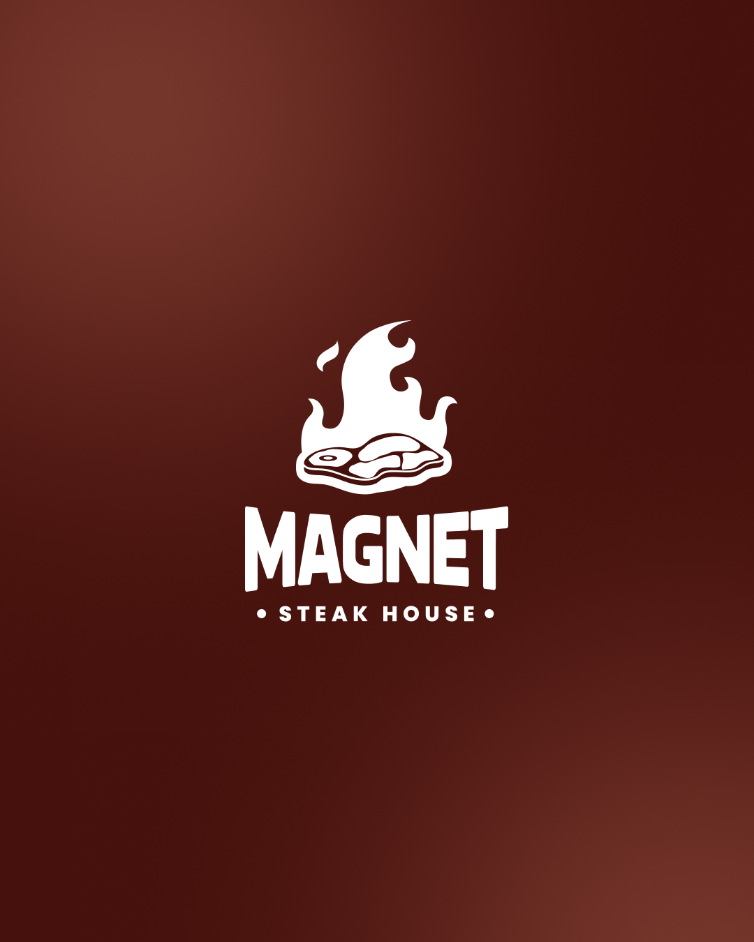 Magnet Steak House · Identité de marque restauration
